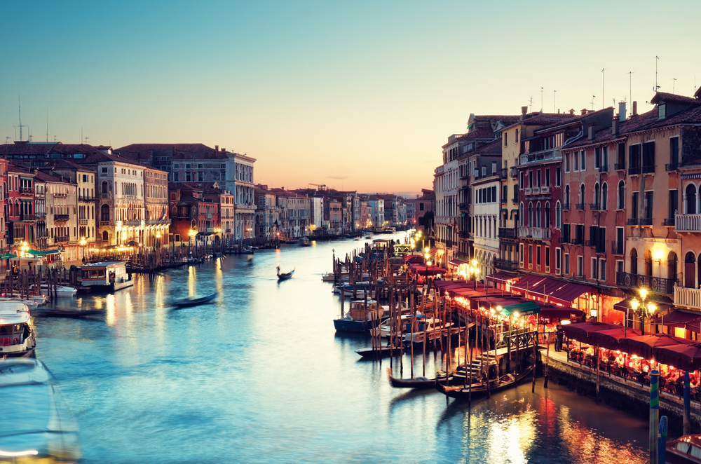 Grand,Canal,After,Sunset,,Venice,-,Italy